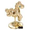 thumbnail image 4 of Matashi 24K Gold Plated Crystal Studded Cartoon Horse Ornament Figurine, 4 of 8