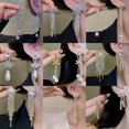 thumbnail image 4 of Pendientes de borlas largas exageradas con diamantes de imitación, elegantes, ligeros, de lujo, de estilo retro europeo y americano, de gran sentido, joyería para las orejas, 4 of 5