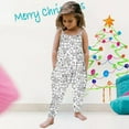 thumbnail image 2 of Baby Girl Romper Creative Hand Painted Print Sleeveless Square Neck Girls Strap Harem Jumpsuit Kids Trendy Daily Outfit, 2 of 5