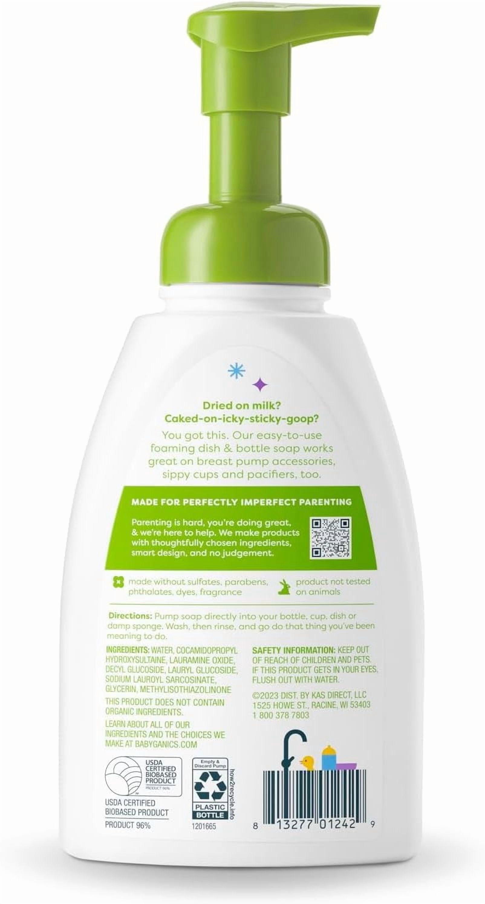 Foaming Dish Soap, Pump Bottle, Fragrance Free, 16oz, 3 Pack