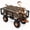 500 lb load capacity | Black + Orange, variant on 500 lbs Heavy Duty Steel Garden Cart, Outdoor Utility Wagon with Removable Mesh Sides, 3-in-1 Pullable Yard Trolley, 10" Wheels, Flexible Handle for Lawn and Garden, Green and Orange