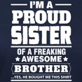 thumbnail image 3 of CafePress - I'm A Proud Sister Of A Freaking Awesome Brother T - Women's Traditional Fit Dark T-Shirt, 3 of 4