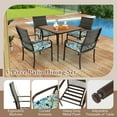thumbnail image 2 of Resenkos Patio Dining Sets,Patio Furniture Sets,5 Pieces Patio Dining Set 4 Cushioned Rattan Armchairs and Square Table, 2 of 12