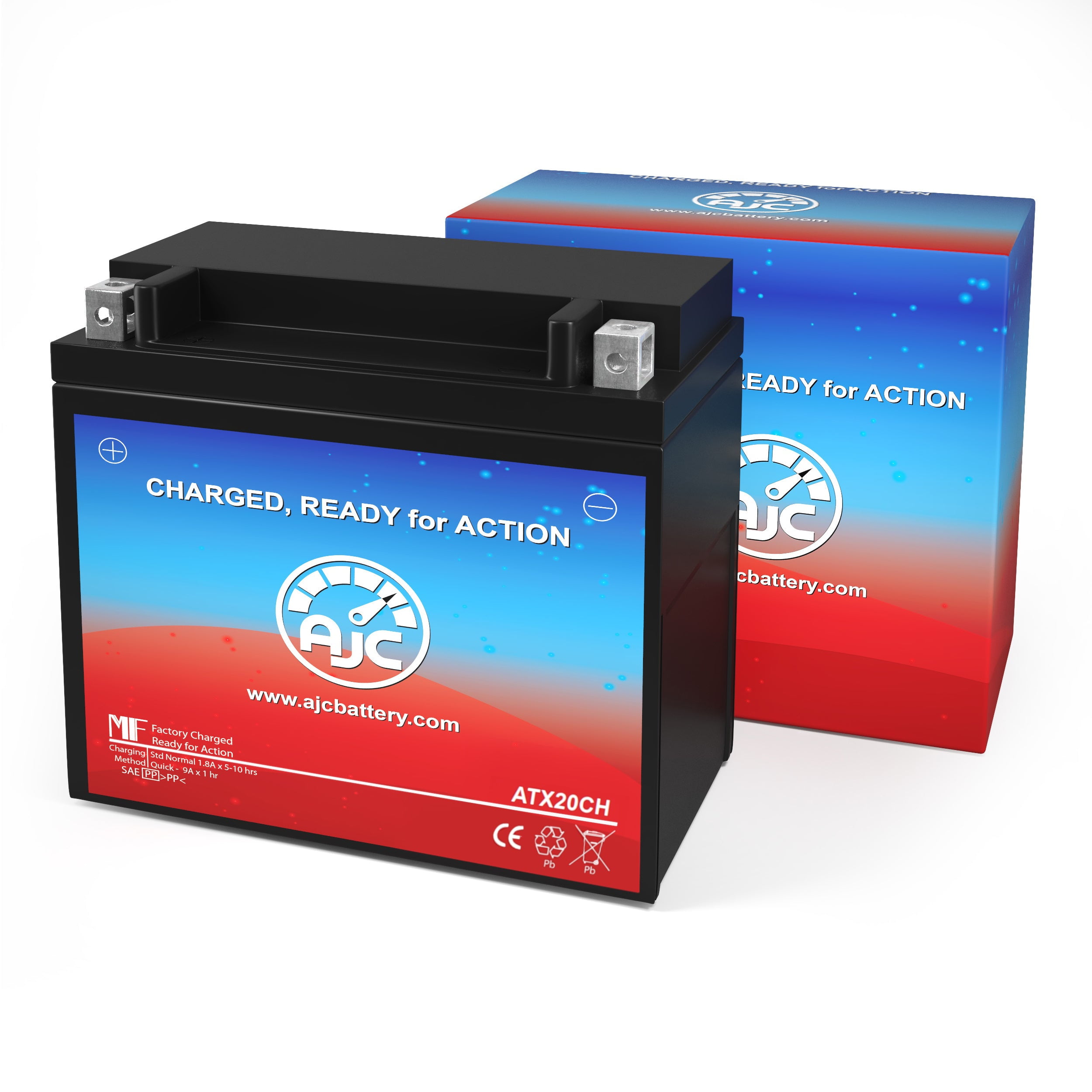 AJC Replacement AGM Battery For Suzuki King Quad 500AXi / LT-A500X 500CC ATV (2009-2016 Models) - Maintenance Free