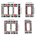 thumbnail image 2 of Yayeee Rocker Switch Wall Plate 2-Gang 4.7"x4.6" Home Decorative Outlet Cover, Green Plaid, 2 of 6