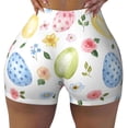 thumbnail image 2 of Lsque Easter Egg3 Pattern High Waisted Biker Shorts for Women-Tummy Control Fitness Athletic Workout Running Yoga Gym Shorts,Moisture-Wicking-Medium, 2 of 9