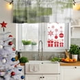 thumbnail image 6 of Sage Green Ombre Valances for Windows, Decorative Rod Pocket Window Valance Curtains, Vintage Shabby Abstract Plaid Art Short Curtain Drapes for Kitchen/Bathroom/Living Room, 2 Panels, 42" W x 12" L, 6 of 8