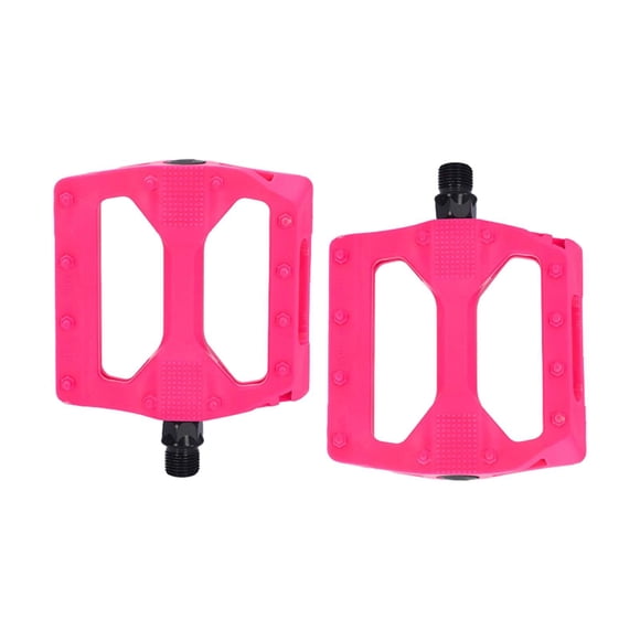 Lipstore Pedals Lightweight Replace Parts with Reflectors Flat Pedals Pink