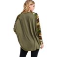 thumbnail image 3 of Women's Camouflage Dolman Sleeve Top, Green, S, 3 of 4