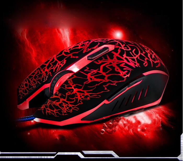YJM Professional Colorful Backlight 4000DPI Optical Wired Gaming Mouse Mice