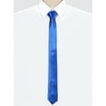 thumbnail image 6 of INSPIRE CHIC Men's Self-Tied Pure Adjustable Necktie Decor Skinny Tie Blue One Size, 6 of 7