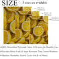 Fresh Lemons Warm Cozy Throw Blanket Microfiber Fleece Blankets for