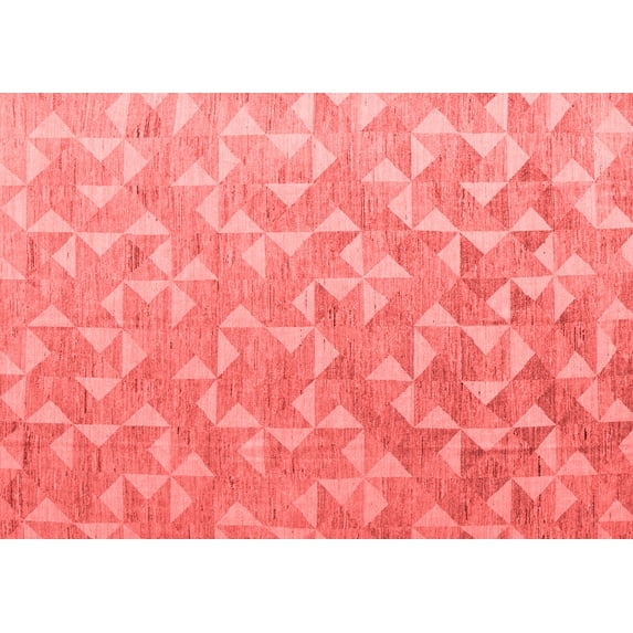 Ahgly Company Indoor Rectangle Oriental Red Modern Area Rugs, 7' x 10'
