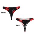 thumbnail image 3 of Gaeub Beau String Rouge Imprimé Coccinelle pour Femmes, Culottes Invisibles, String Taille Basse, Strings Sans Couture, Culottes Respirantes-TP, 3 of 6