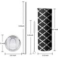thumbnail image 5 of 20oz Black and White Geometric Lattice Pattern Skinny Tumblers Stainless Steel Tumbler with Lid and Straw,Vacuum Insulated Double Wall Travel Tumbler Cups with Cleaning Brush for Coffee,Tea, 5 of 6