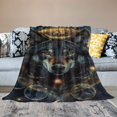 JEUXUS Wolf Throw Blanket for Bed Wolf Lightweight Super Soft Plush