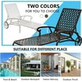 thumbnail image 6 of 1pcs Aluminium Cast Lounge Chair with Reclining Function in Antique Bronze Finish - Three Adjustable Backrest Positions, 6 of 9