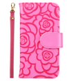 thumbnail image 2 of Decase Wallet Cover For Apple iPhone 15 6.1",Premium Flower Pattern Shockproof Flip Card Slots Holder Case With Hand Strap & Magnetic Clasp,Anti-Scratch Phone Shell,for iPhone 15 - Rose, 2 of 5