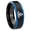 Black And Blue Step Edge, variant on Pester Master Masonic Dome Brushed Finish Blue Tungsten Ring 10MM