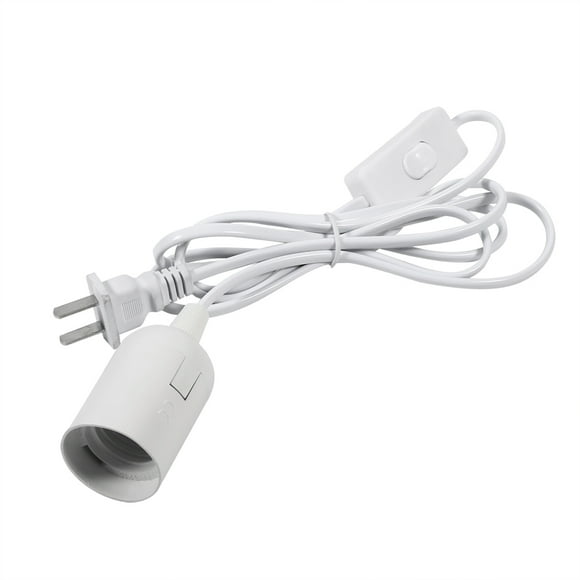 Modern Hanging Pendant Light Fixture with Switch - White, US Plug