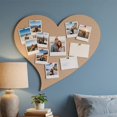 thumbnail image 6 of Heart Shaped Bulletin Board with Backing, Pin Board Tile for Wall Decor and Photo Display Board, 6 of 6