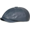 thumbnail image 2 of CoCopeaunts Newsboy Hats for Men Spring Autumn PU Leather Hat Female Artist Painter Beret Hat Lady Solid Octagonal Newsboy Cap, 2 of 7