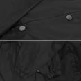 thumbnail image 4 of VKWEAR Men's Lightweight Water Resistant Button Up Nylon Windbreaker Coach Jacket (Black, M), 4 of 4