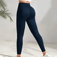 thumbnail image 4 of CLOISE Yoga Pants for Women Petite High Waisted Yoga Pants With Pockets Drawstring Elastic Waist Stretch Leggings Workout Leggings Pull On Soft Yoga Pants Solid Comfy Trouser Yoga Pants Navy, 4 of 8