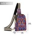 thumbnail image 2 of FORMRS Womens Crossbody Sling Bag Travel Daypack Shoulder Chest Backpack, Red Geometric Eagle, 2 of 7