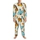 thumbnail image 3 of Balery Butterflies Pijama para Hombre de Dos Piezas con Manga Larga, Conjunto de Dormir y Descanso Suave con Bolsillos-Small, 3 of 7