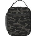 thumbnail image 2 of Camo Black And Grey Camouflage Portable Lunch Bag Insulated Lunch Box Reusable Totes For Women Men Work Picnic Camping, 2 of 6