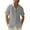 Gray, variant on Remikst Mens Short Sleeve Linen Cotton Cuban Shirt Button Down Beach Shirt,M-3XL