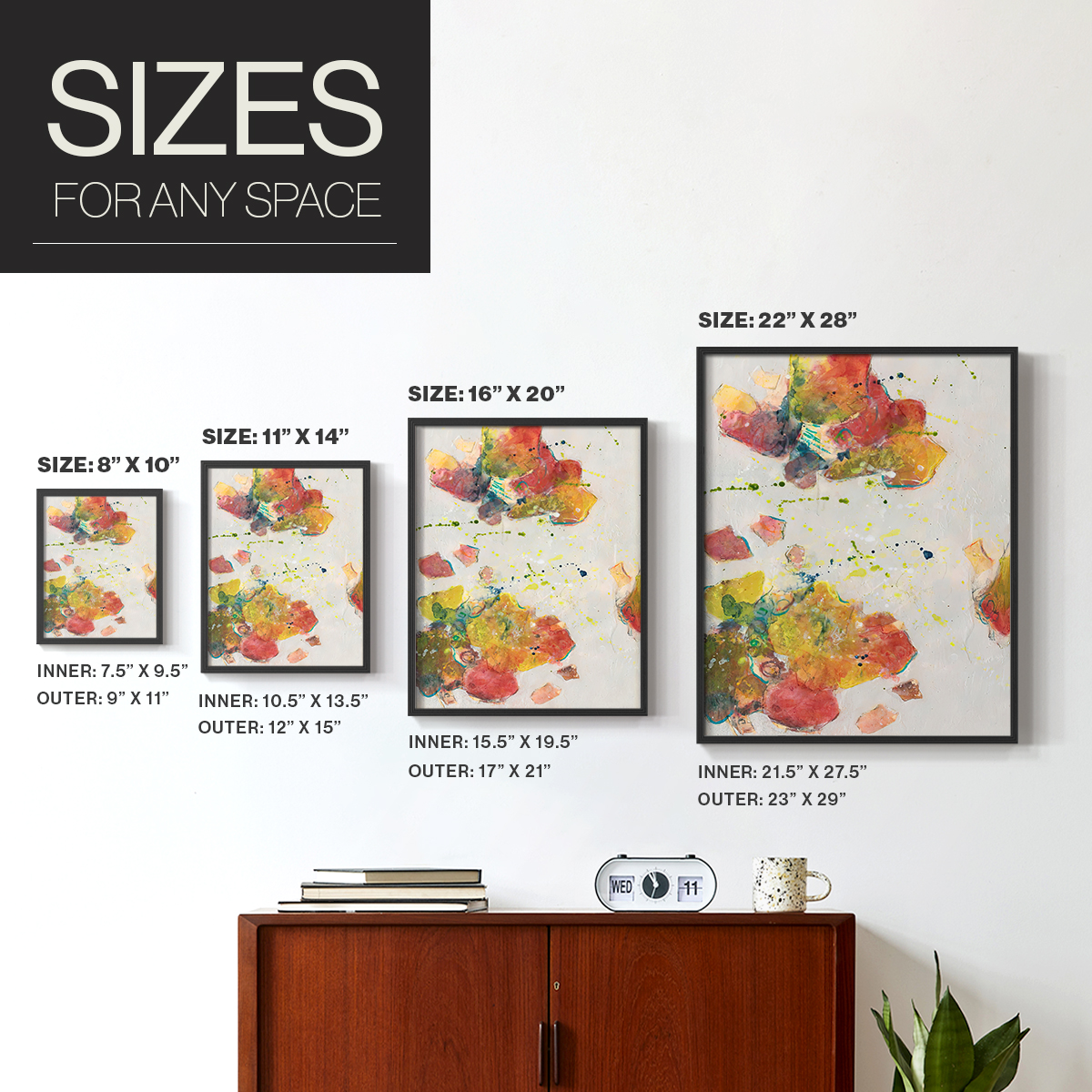 Attracting Love I Framed Print in Black Solid Wood Framed Print No Nail Hanging