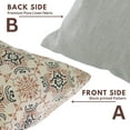thumbnail image 6 of Fabdivine Ethnic Cushion Cover – CHAKRVYUH Block Print Floral, Handmade Pure Linen 14x14, 6 of 6