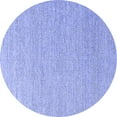 thumbnail image 1 of Ahgly Company Indoor Round Solid Blue Modern Area Rugs, 5' Round, 1 of 4