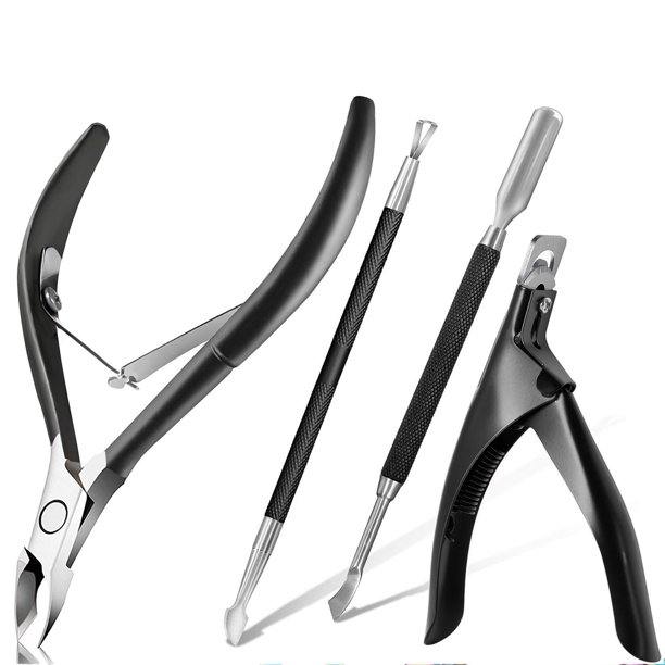 Cortaúñas para uñas acrílicas, juego de cortadores de uñas con puntas de uñas postizas, juego de manicura de acero inoxidable para decoración de uñas en casa y salónNegroEstilo: Estilo 2;