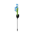 thumbnail image 2 of Lámpara LED solar con forma de flor para patio o jardín | Lámpara con estaca para enchufar al suelo | Lámpara decorativa impermeable con forma de girasol, 2 of 6