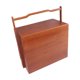 thumbnail image 2 of Caja de madera sencilla portátil para comida de hotel, plato festivo para bocadillos, dulces, canasta roja de varias capas, caja de joyería, adornos, 2 of 5