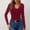 Red, variant on Lace Blouse for Women Basics Y2k V Neck Long Sleeve Tight Tops Flowy Solid Color Lace Corset Shirt Green S