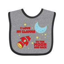 Inktastic I Love My Glamma to the Moon and Back Boys or Girls Baby Bib