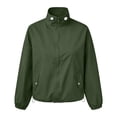 thumbnail image 5 of HOMBOM Rain Jacket for Women Waterproof Lightweight Climbing Drawstring Bomber Zipper with Pockets Womens Raincoat Outdoor, 5 of 6