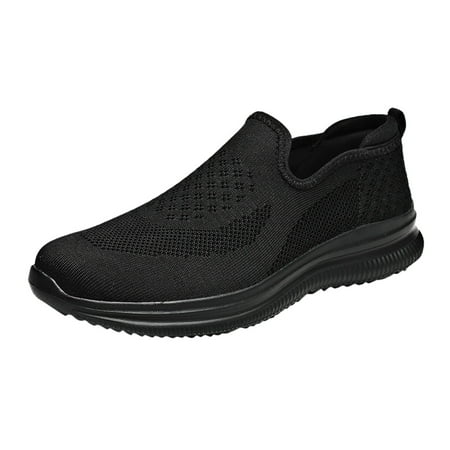 WNVMWI Mens Shoes Black Sneakers Work Boots for Men Large Size Loafers Outdoor Casual Running Shoes One Stirrup Loafers Sneakers Comfortable Walking Shoes Fashion Slip On Sneakers Size 48