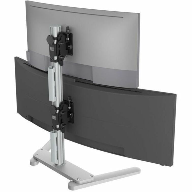 Atdec FREESTANDING Heavy Duty Dual Vertical Monitor Mount for Two Super Ultrawide Display  AWMS-2-BT75-FS-S