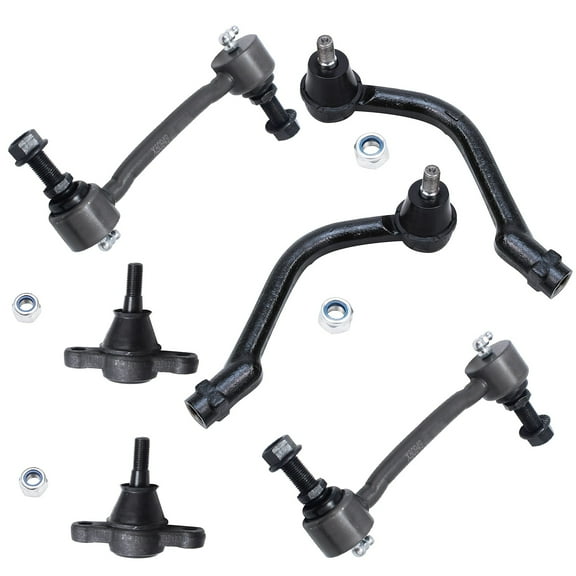 Detroit Axle - 6pc Front Suspension Kit for Hyundai 2006-2008 Sonata, 2006-2007 Azera, 2 Outer Tie Rod Ends 2 Sway Bar Links 2 Lower Ball Joints Replacement