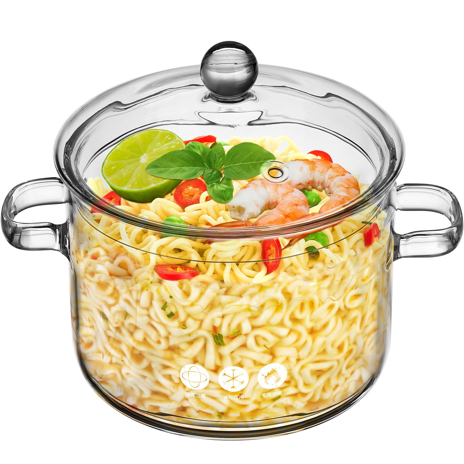  DOITOOL Glass Saucepan with Cover, 1. 35L Heat- Resistant Glass  Stovetop Pot with Lid, Clear Stovetop Cooking Pot Glass Cookware Set for  Pasta Noodle, Soup and Milk: Home & Kitchen