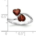 thumbnail image 3 of Primal Gold 14 Karat White Gold 5mm Heart Garnet Ring, 3 of 7