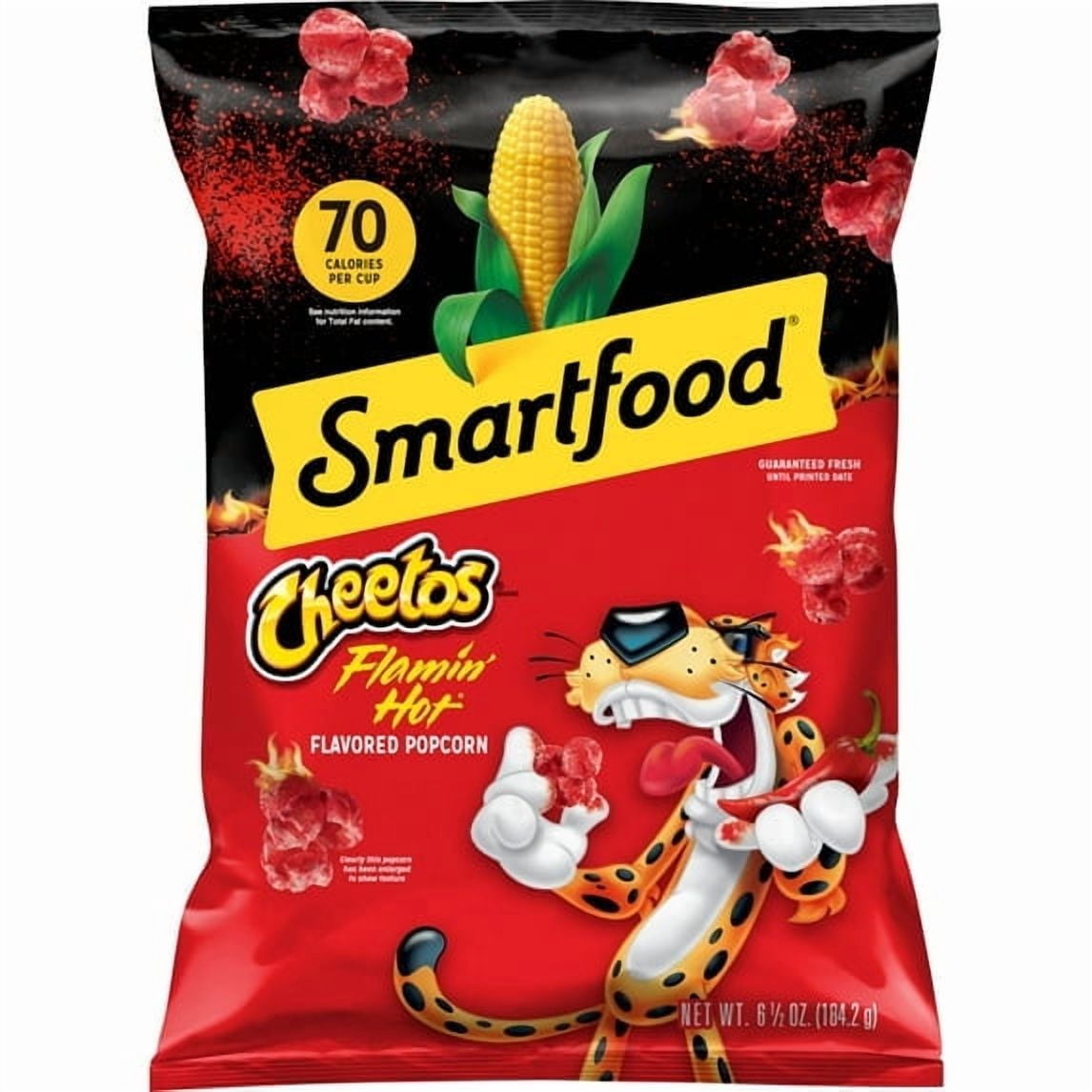 3 Pack Of Smartfood Cheetos Flamin’ Hot Popcorn – 6.5 oz Bag, Spicy Cheesy Crunch, With Olive Green Bowl By ValueNest