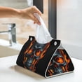 thumbnail image 6 of Cauagu Flame Metal Skull for Large Tissue Box Cover Rectangular–Plus Size Rectangle Tissue Box Holder Long Tissue Holder for Bathroom/Car/Office Decor 7.9X4.9X4.9'', 6 of 7