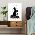 thumbnail image 5 of UXIEQU Black Cat Reading Canvas Wall Art Print 15.75x11.81 Inches, 5 of 8