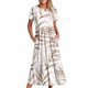 thumbnail image 1 of Vestido de Manga Corta para Mujeres Vestido de Verano de Cuello Redondo Impreso, Poliéster de Tamaño Verdadero Diario Y Vestido de Fiesta, 1 of 5